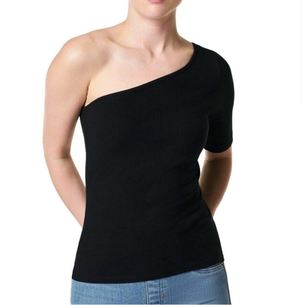 NWT Spanx Stretch Rib One Shoulder Top